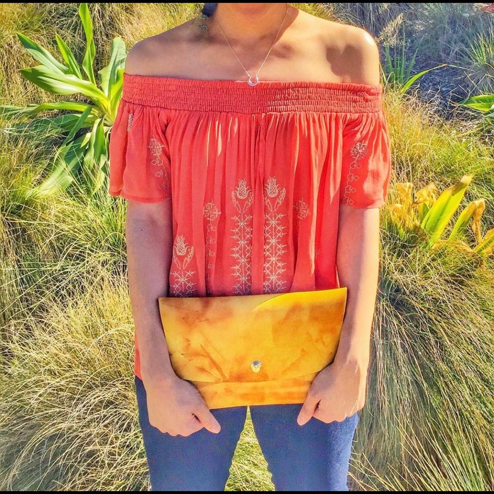 Off Shoulder Silk Top - image 3